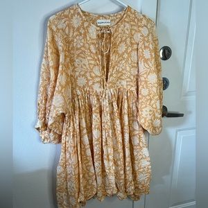 Daughters of India Kyra Mini Dress in Tangerine Size M